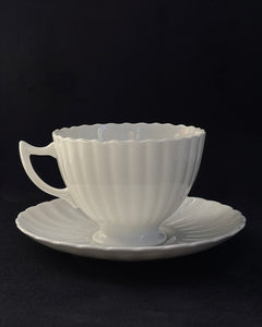 English Fluted Teacup And Saucer by Radford