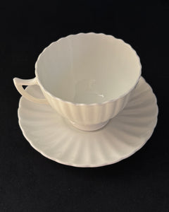 English Fluted Teacup And Saucer by Radford