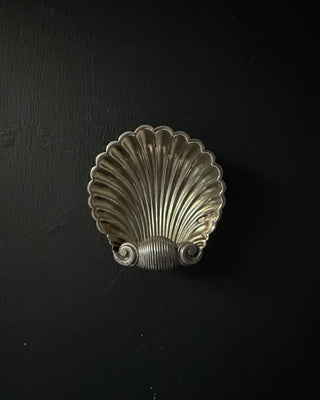 Small Antique English Sterling Silver Shell Dish Salt Cellar
