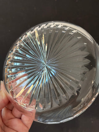 Vintage Cut Crystal Jewelry Dish
