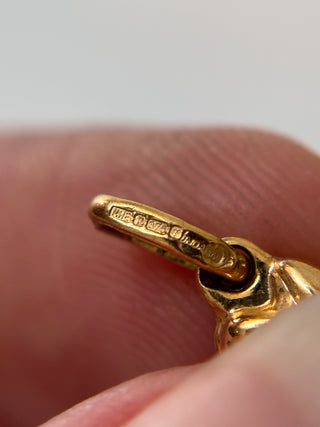 Vintage Solid 9kt Gold Articulated Fish Pendant