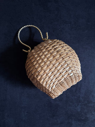 Vintage Faux Wicker Woven Handbag