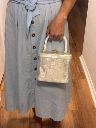 Vintage Iridescent Lucite Handbag