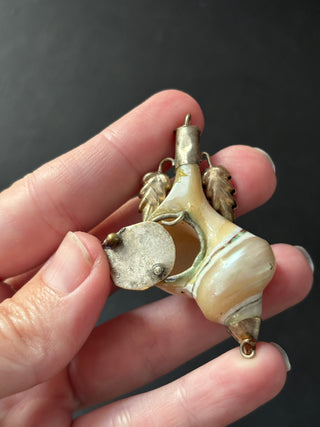Antique Victorian Shell Snuff Box