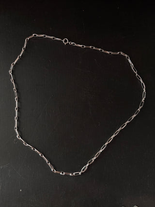 Vintage Sterling Silver Knife Edge Paper Link Chain