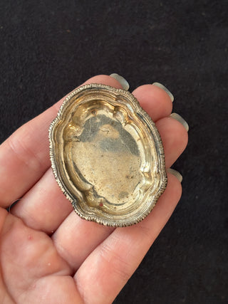 Tiny Antique Silver Tray or Salt Cellar