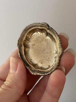 Tiny Antique Silver Tray or Salt Cellar