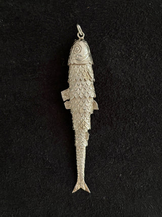 Vintage Sterling Silver Articulated Fish Pendant