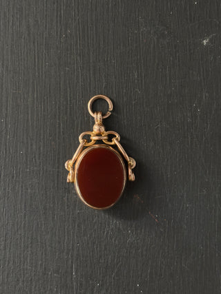 Antique Spinning Fob Carnelian 9ct Gold