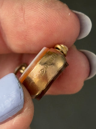Antique Spinning Fob Carnelian 9ct Gold