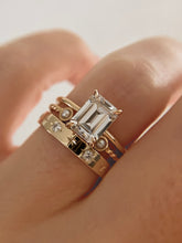 Load image into Gallery viewer, Emerald Cut Moissanite Engagement Ring 1.6ct
