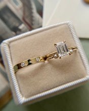 Load image into Gallery viewer, Emerald Cut Moissanite Engagement Ring 1.6ct
