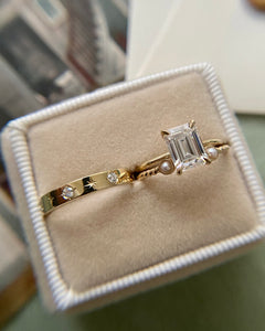 Emerald Cut Moissanite Engagement Ring 1.6ct