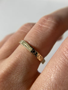 BENE VIVAS Octagon Motto Ring