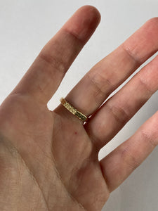 BENE VIVAS Octagon Motto Ring