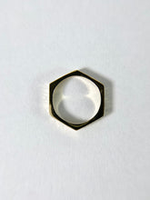 Load image into Gallery viewer, RTS VIRES ACQUIRIT EUNDO Hexagon Motto Ring
