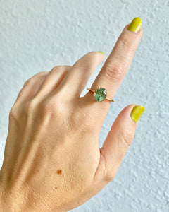 Oval Mint Green Tourmaline Ring