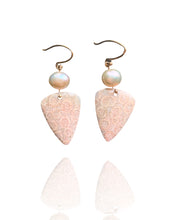 Load image into Gallery viewer, Fossilized Coral Earrings
