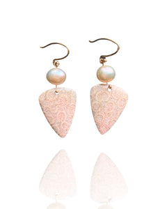 Fossilized Coral Earrings