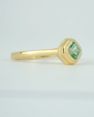 Asscher Cut Mint Beryl Ring
