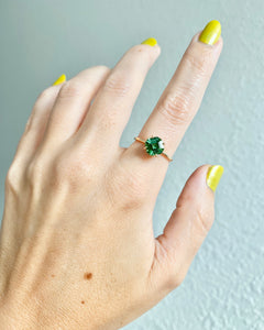 Square Emerald Cut Tourmaline Ring