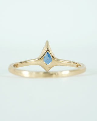 Blue Kite Cut Sapphire Ring