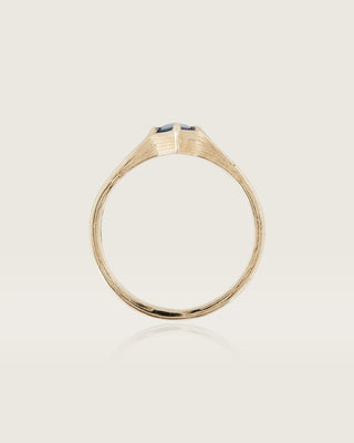 Blue Kite Cut Sapphire Ring