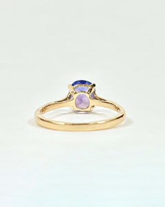 Blue Oval Sapphire Ring