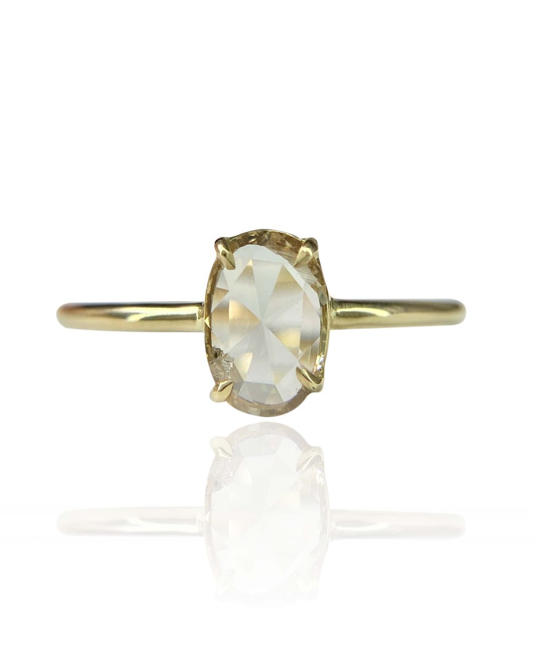 RTS Rose Cut Champagne Diamond Ring