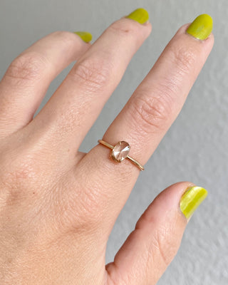 RTS Rose Cut Champagne Diamond Ring