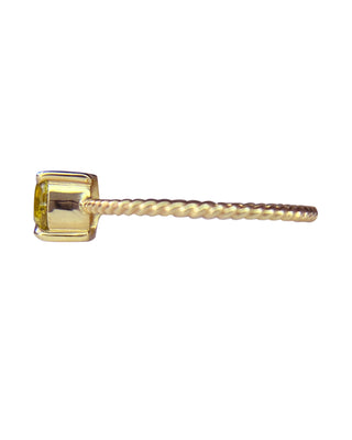 Oval Chartreuse Sapphire Ring