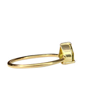Load image into Gallery viewer, Pear Cut Chartreuse Sapphire Ring
