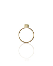 Load image into Gallery viewer, Pear Cut Chartreuse Sapphire Ring
