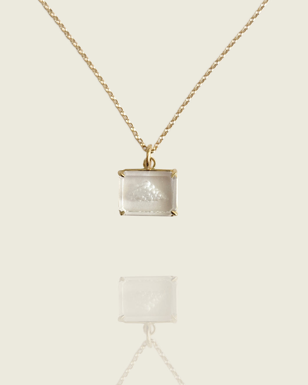 Reverse Intaglio Cloud Pendant