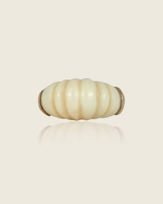 Carved White Coral Paradiso Ring
