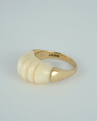 Carved White Coral Paradiso Ring