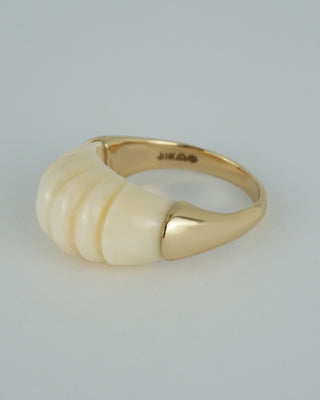 Carved White Coral Paradiso Ring