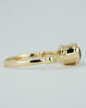 Load image into Gallery viewer, Teal Green Emerald Cut Sapphire Ring
