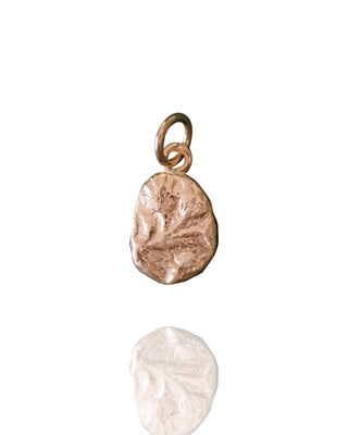 Gold Stamped Floral Artifact Charm 1
