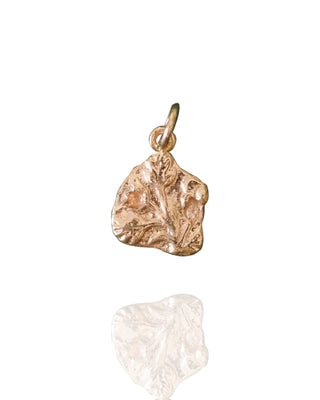 Gold Stamped Floral Artifact Charm 3