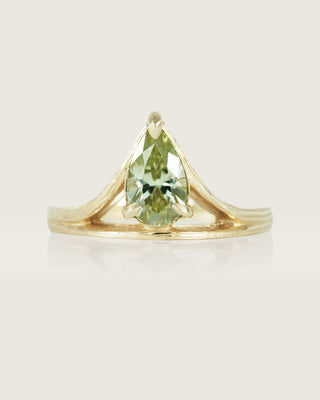 Yellow Green Zircon Ring