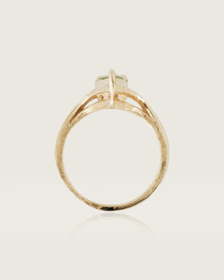 Yellow Green Zircon Ring
