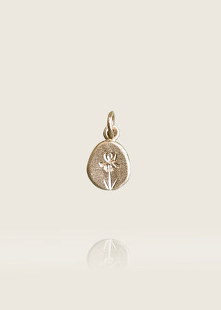 Engraved Iris Charm A
