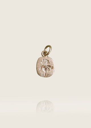 Engraved Iris Charm B
