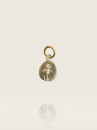 Engraved Iris Charm G