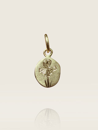 Engraved Iris Charm M