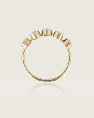 Purple Pink 5-Stone Sapphire Stacking Ring