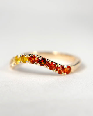 Sunset Sapphire ONDA Ring 2.5mm