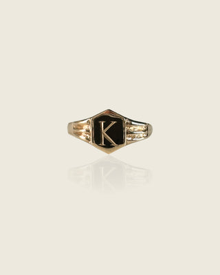 Custom K MIGNOLO Pinky Signet Ring