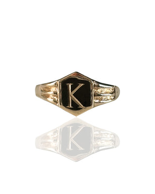 Custom K MIGNOLO Pinky Signet Ring